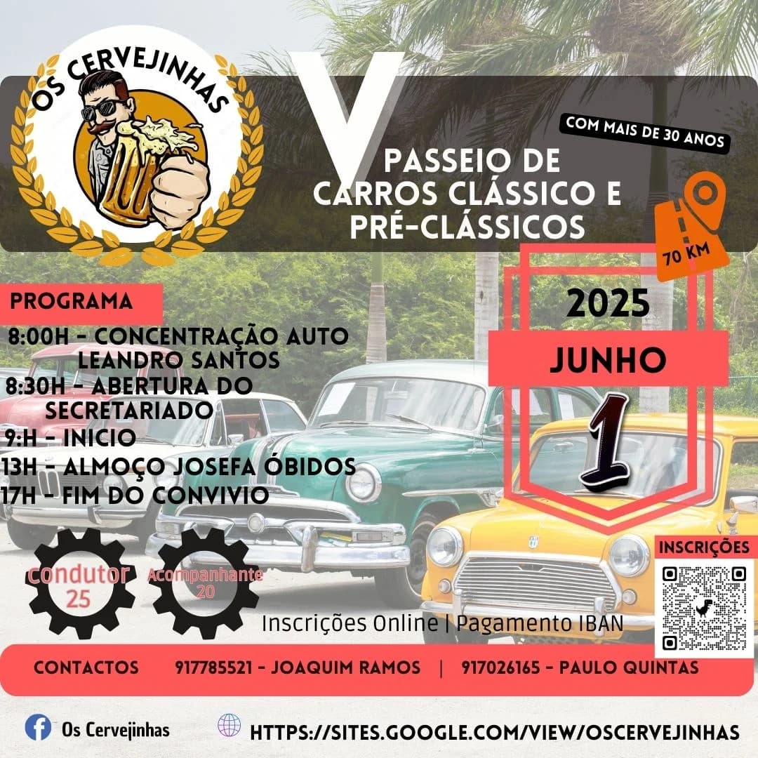 5º Passeio de Carros Clássicos e Pré-clássicos – Os Cervejinhas