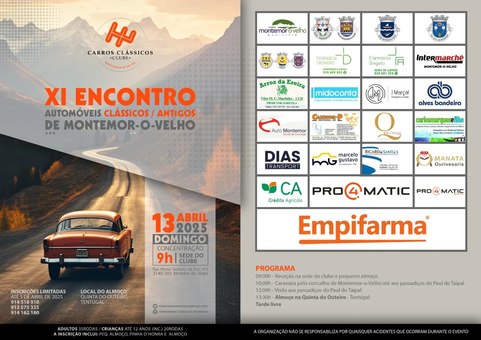 11º Encontro – Automóveis Clássicos/Antigos de Montemor-o-Velho